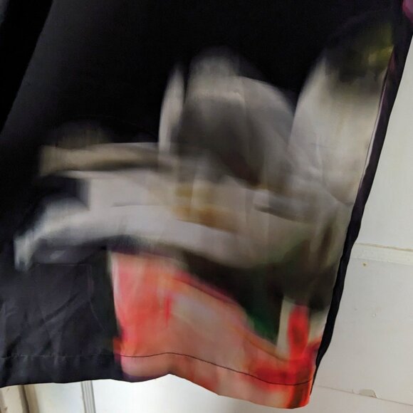 Alembika Boutique Black Floral Aquarelle Printed Wide Leg Pants Size 5 US XL - Picture 5 of 10